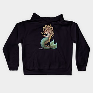 The mermaid and the book Kids Hoodie